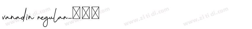 vanadin regular字体转换